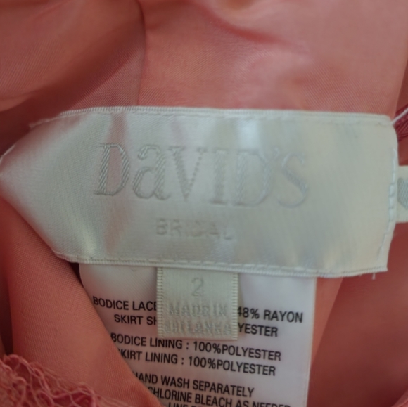 Davids Bridal Bridesmaid Dress - Size 2 - Picture 4 of 4